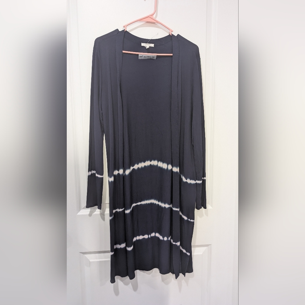 Maurices Blue and White Tie-Dye Cardigan